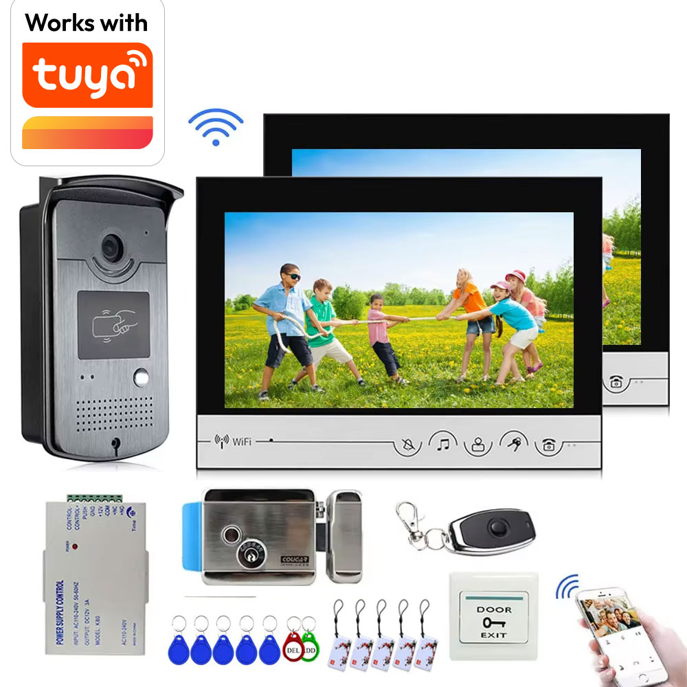 Tuya 9-дюймовый цветной беспро – обзор и цена Smart Doorbell Wired