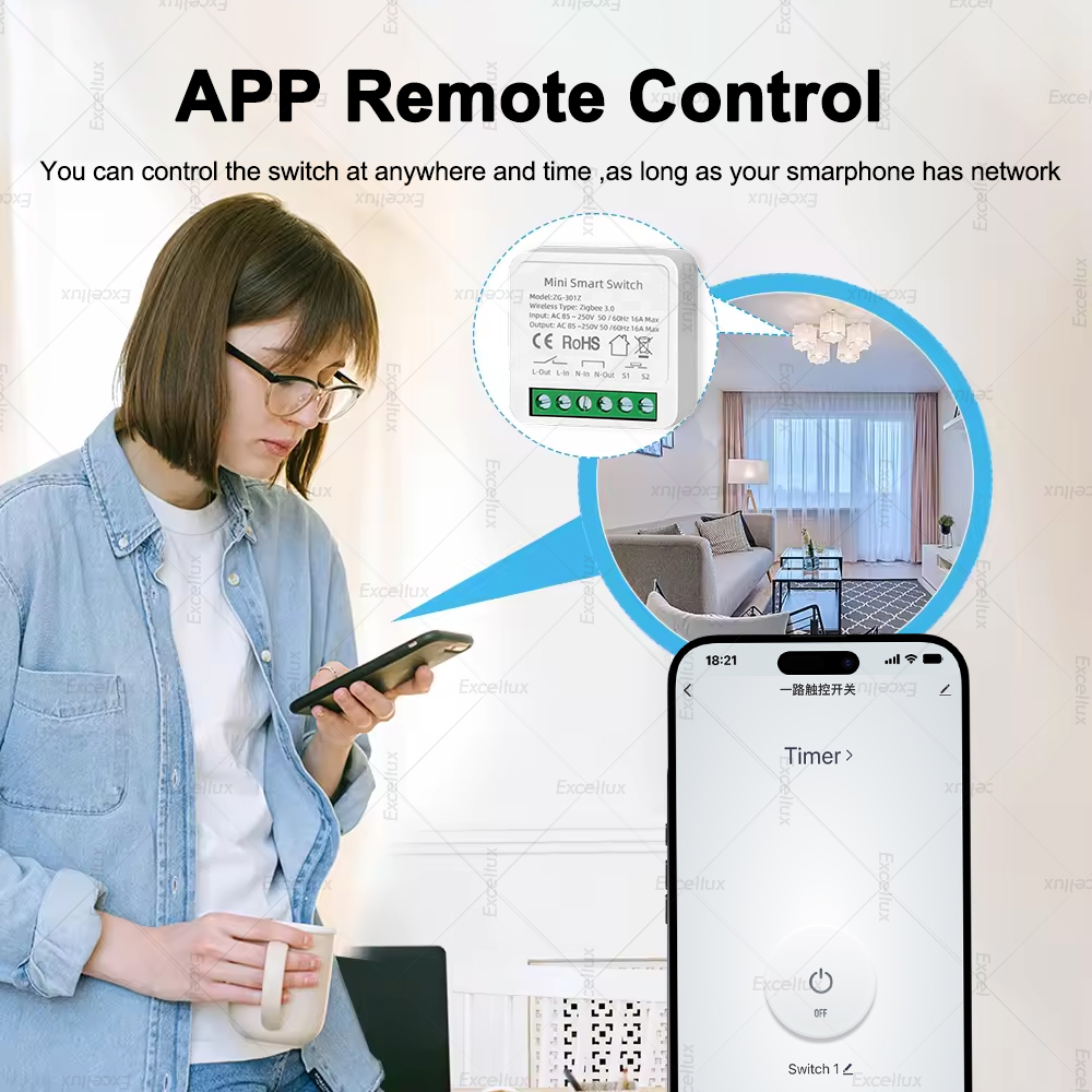 Умный мини-выключатель 16А Zig – обзор и цена Diy Home Automation Controller