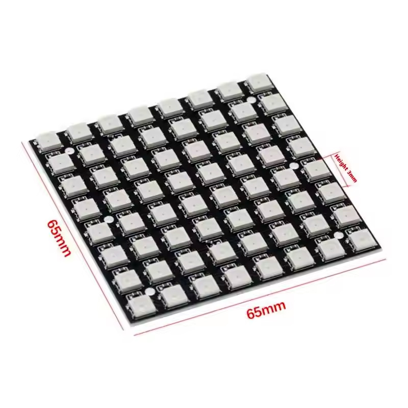 Матричный модуль WS2812 LED 50 – обзор и цена Rgb Led Matrix 8X8