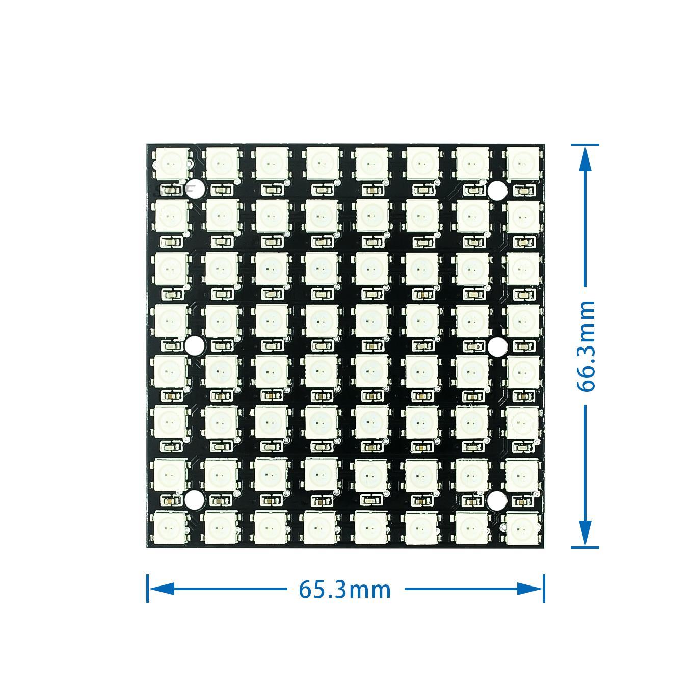 WS2812 светодиодный 5050 RGB 8 – обзор и цена Rgb Led Matrix 8X8